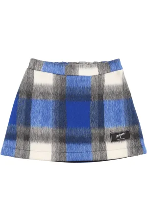 Msgm Check Cloth Mini Skirt Girl Royal