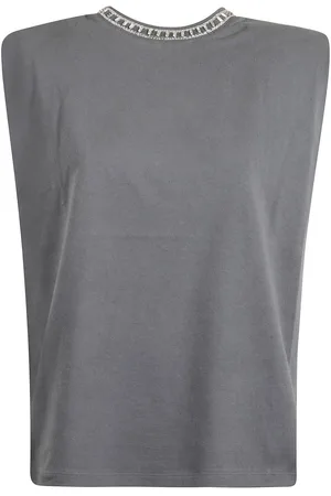 Golden Goose Embellished Neck Sleeveless Top