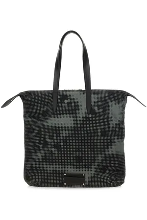 DRIES VAN NOTEN Printed Cotton Denim Tote Bag