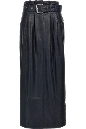 ROTATE Midi Paper Waist Skirt