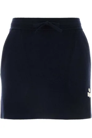 Marant Etoile Blue Stretch Cotton Blend Amaline Mini Skirt