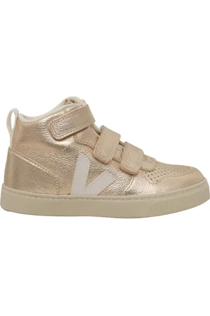 Veja Small V-10 Mid Chromefree Leather Platine_white Sneakers