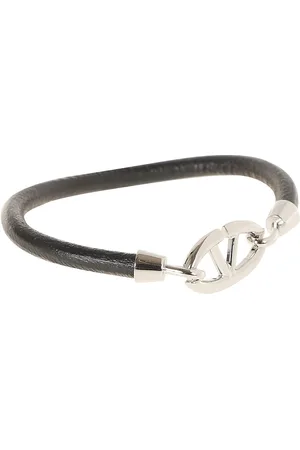 VALENTINO GARAVANI Leather Bracelet Vlogo The Bold Edition