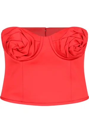 Marc Jacobs The Satin Rose Corsette Crop Top