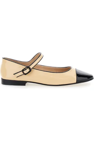 Jeffrey Campbell Curvet Ballet Shoes With Contrasting Toe In Patent Leather Woman