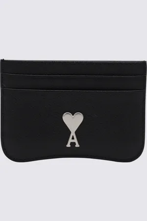 Ami And Silver Leather Ami De Coeur Card Holder