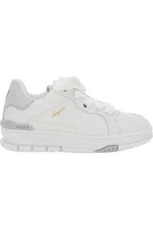 Axel Arigato Area Haze Grey And Low Top Sneakers With Laminated Leather In Leather Blend Woman