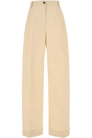 Maison Kitsuné Cream Cotton Pant