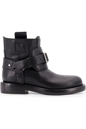 Burberry Cobble Leather Boots With Strap