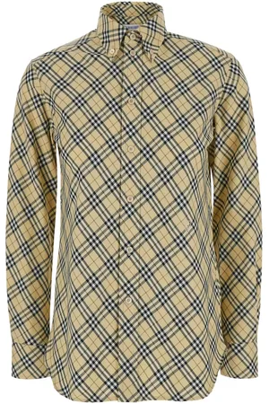 Burberry Oversize Shirt With All-over Check Motiv In Cotton Woman