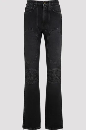 Jean Paul Gaultier Denim Jeans With Lacing And Knee Bonding Detail