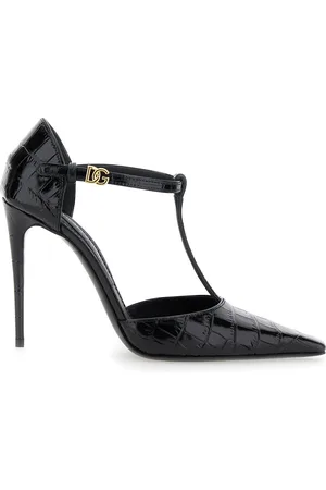Dolce & Gabbana Pumps With Stiletto Heel And Croco Print In Leather Woman
