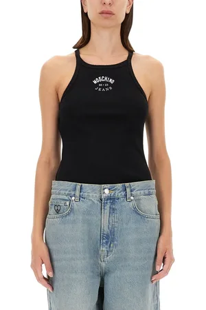 Moschino Jeans Sleeveless Ribbed Tank Top