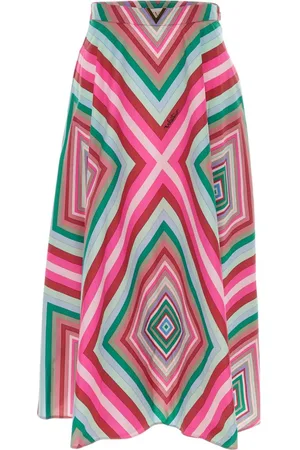 VALENTINO GARAVANI Geometric Printed A-line Midi Skirt