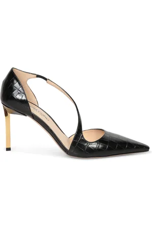 Tom Ford 85mm Crocco Gold Heeled Shoes