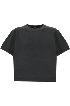 THEORY Cropped Knitted T-shirt