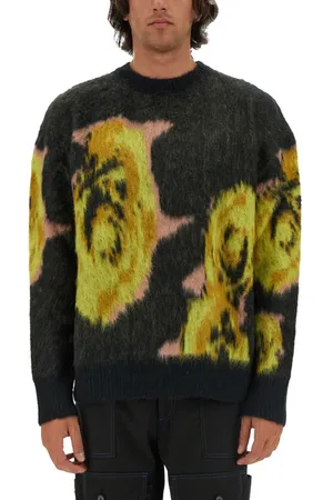 Msgm Rose Intarsia-knit Crewneck Jumper