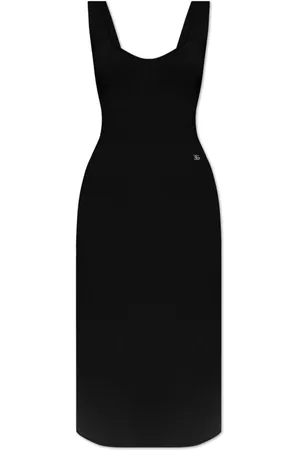 Dolce & Gabbana Dg Logo Plaque Sleeveless Knitted Dress