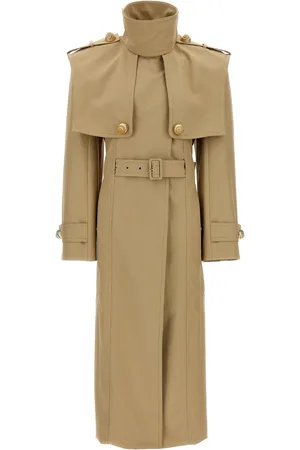 Balmain Chiocciola Button Trench Coat