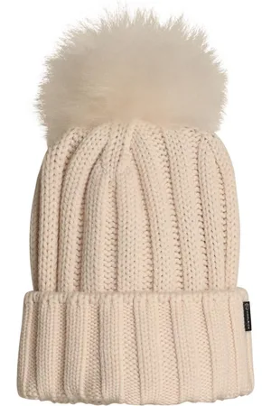 Woolrich Pon Pon White Virgin Wool Beanie