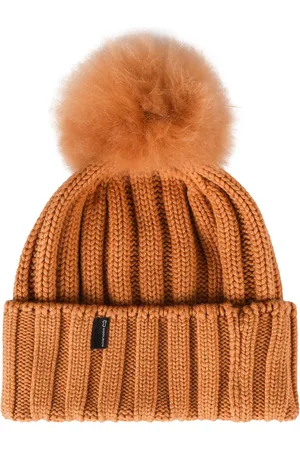 Woolrich Logo Patch Pompom Detailed Beanie