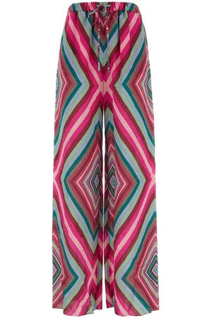 VALENTINO GARAVANI Printed Silk Wide-leg Pant