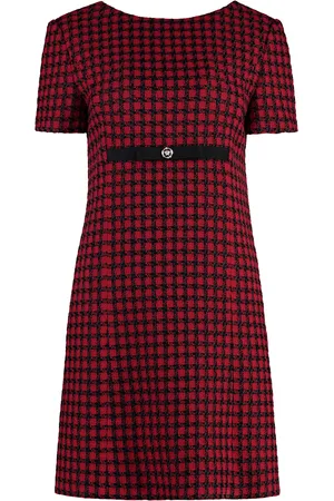 VERSACE Wool Blend Tweed Dress