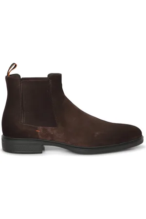 santoni Easy Elast Suede Boot Dark Tdm