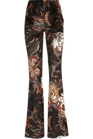 Etro Floral Printed Chenille Trousers