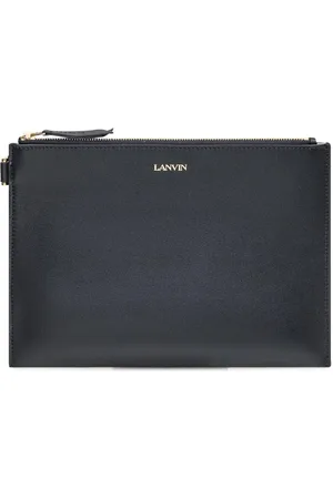 Lanvin Logo Printed Zipped Clutch Bag