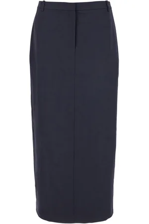 THEORY Midi Skirt With Slit In Wool Blend Woman