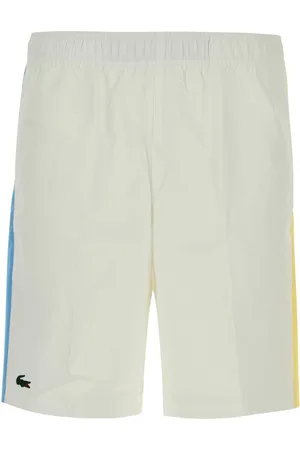 Lacoste White Polyester Bermuda Shorts