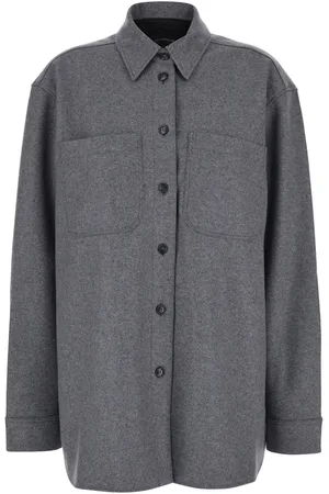The Andamane Tina Oversize Shirt In Wool Woman