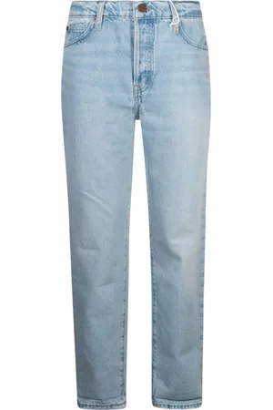 Frame Buttoned Straight Jeans