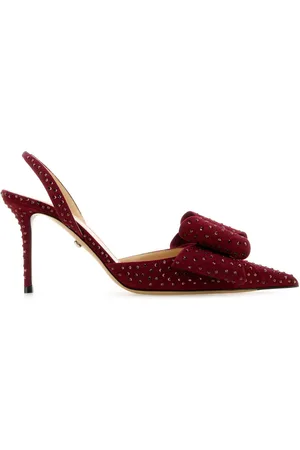 Mach & Mach Burgundy Suede Pumps