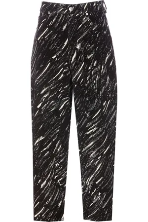 Marni Crayon Print Wide Denim Pants
