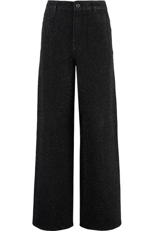 Self-Portrait Crystals Embellished Jeans