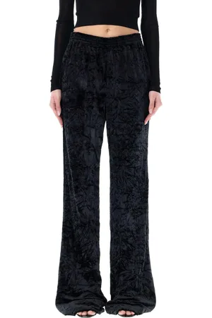 Saint Laurent Wide Leg Velvet Trousers