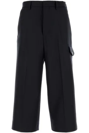 Ami Midnight Blue Wool Bermuda Shorts