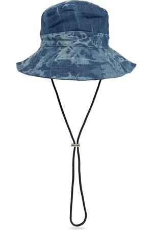 Ganni Denim Hat With Drawstrings