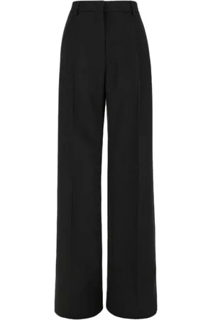 VALENTINO GARAVANI Black Wool Wide-leg Pant