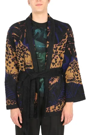 Saint Laurent Leopard Intarsia Robe