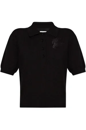 Burberry Ekd Detailed Short Sleeved Ribbed Polo Top