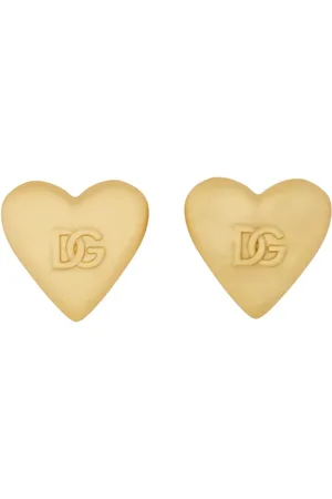 Dolce & Gabbana Heart Earrings With Dg Logo