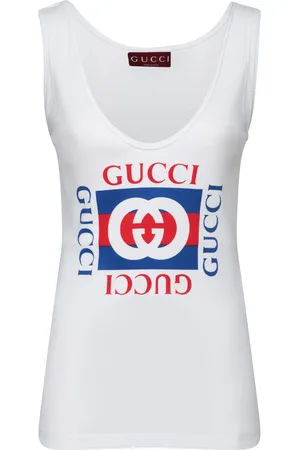 Gucci Ribbed Tank Top Print