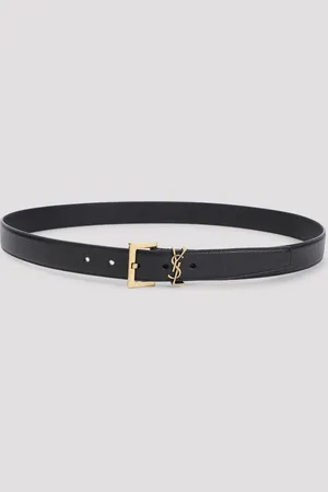 Saint Laurent Black Leather Belt