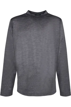 ZANONE Dark Grey Slim Long Sleeve T-shirt