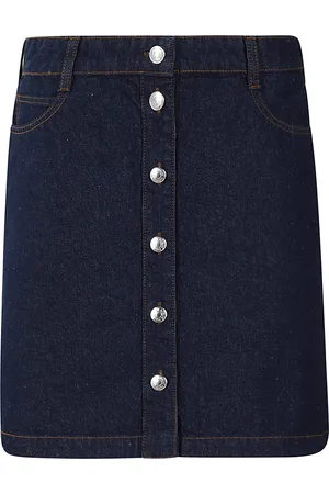 Maison Kitsuné Buttoned Denim Mini Skirt