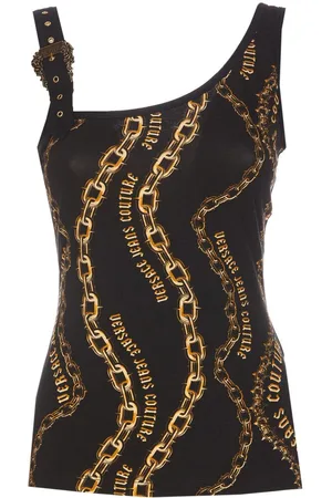 VERSACE Chain-printed Sleeveless Top