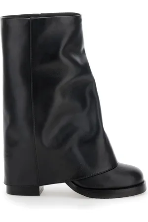 PARIS TEXAS Alexandra Boots With Multilayered-design In Leather Woman